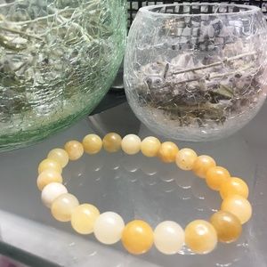 Golden Yellow Topaz Beaded Bracelet Semiprecious💎